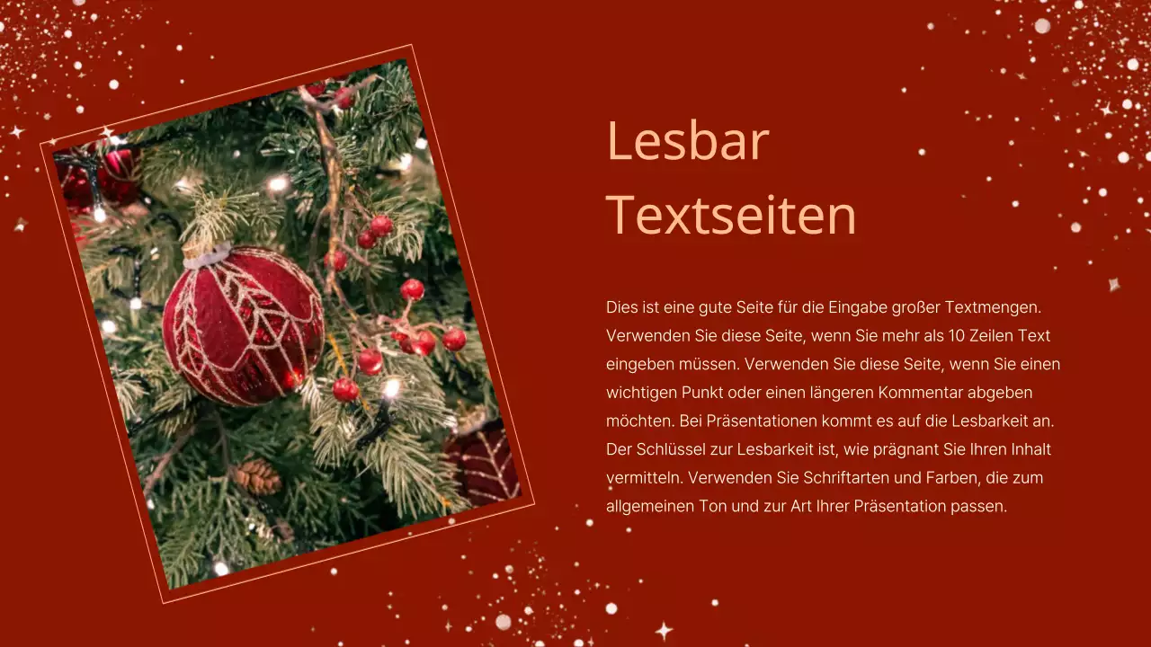 Eine luxuriöse Präsentation für ein Weihnachtsfest in Rot und Braun