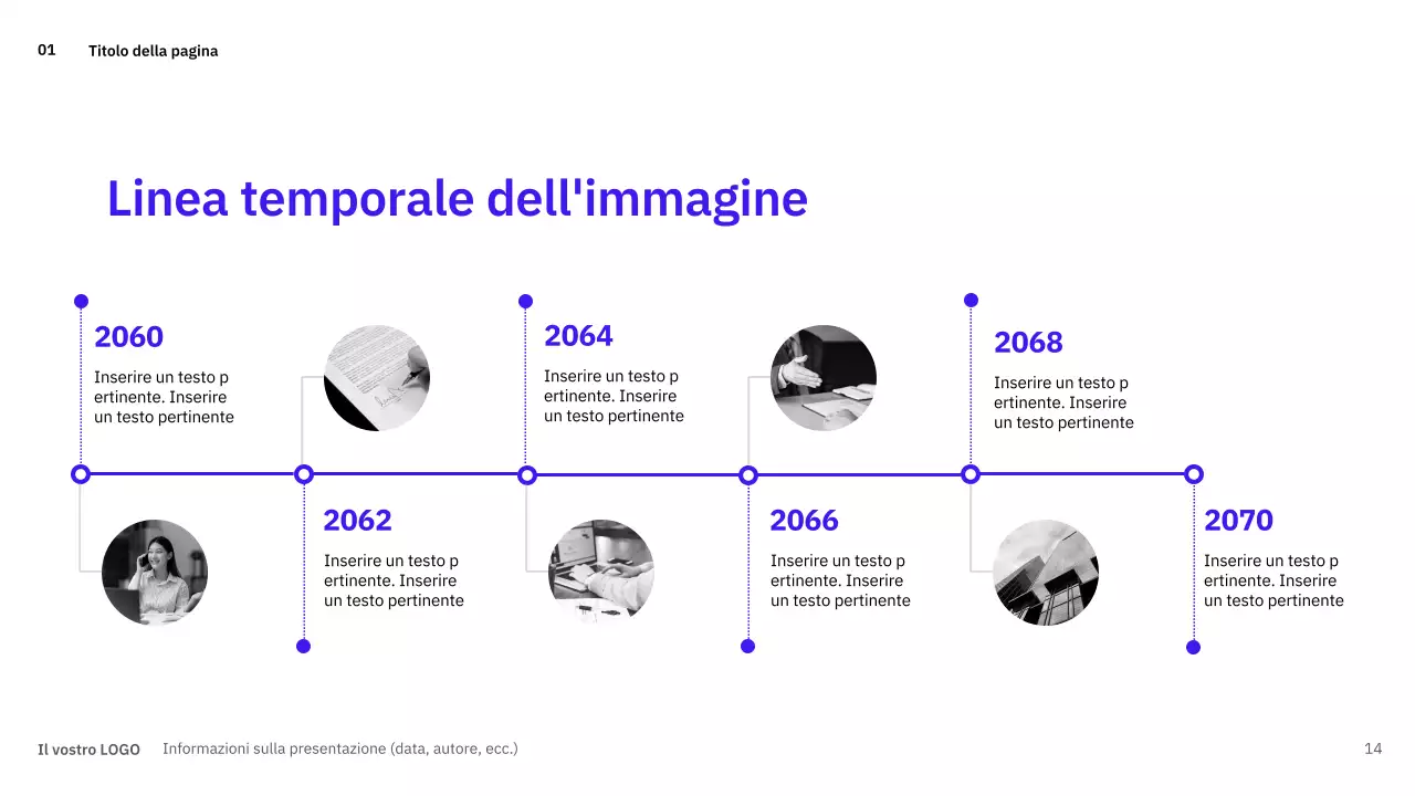 Layout semplici e variegati in blu per la pianificazione