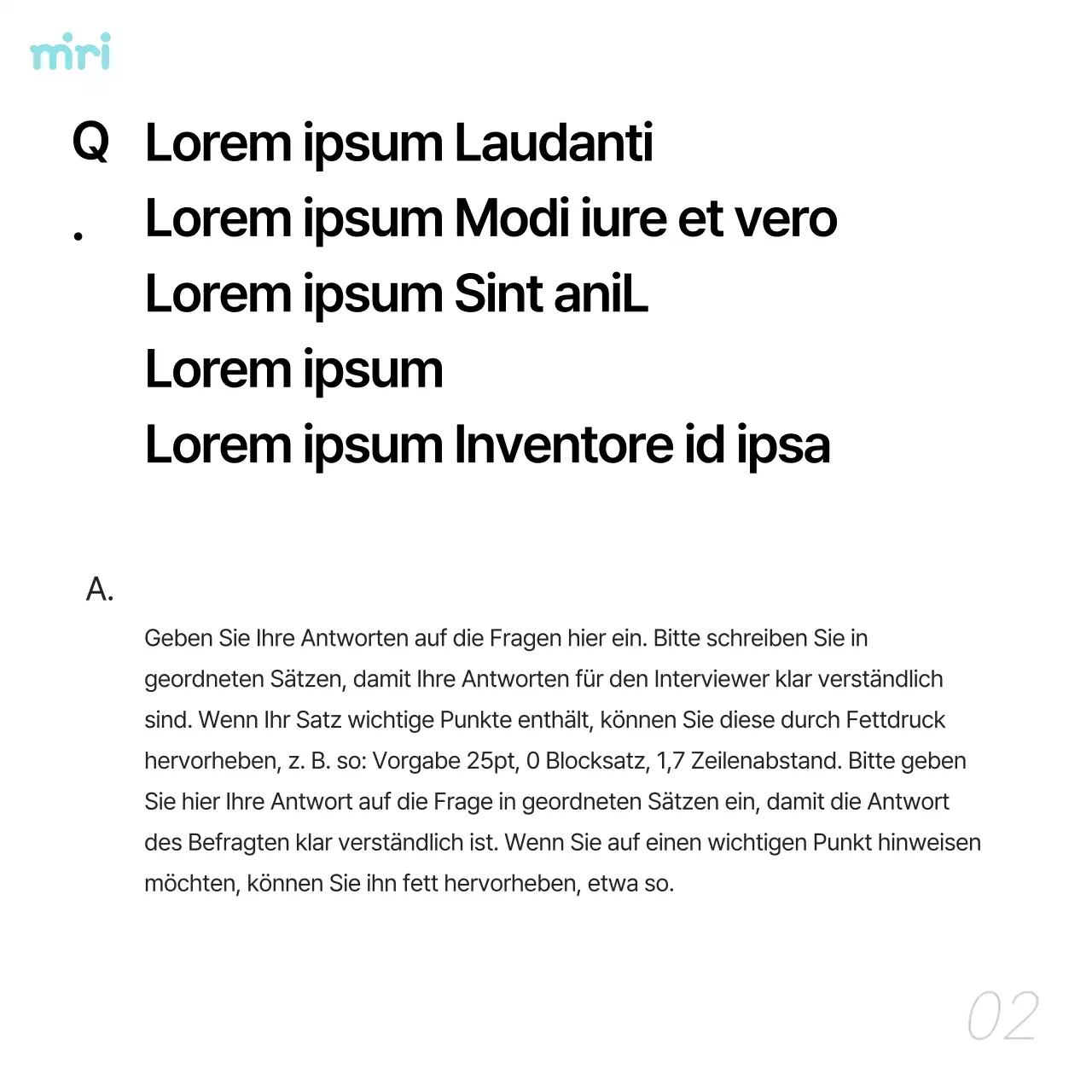 Förderung von einfachen Interviews und Gesprächen in Weiß und Hellblau