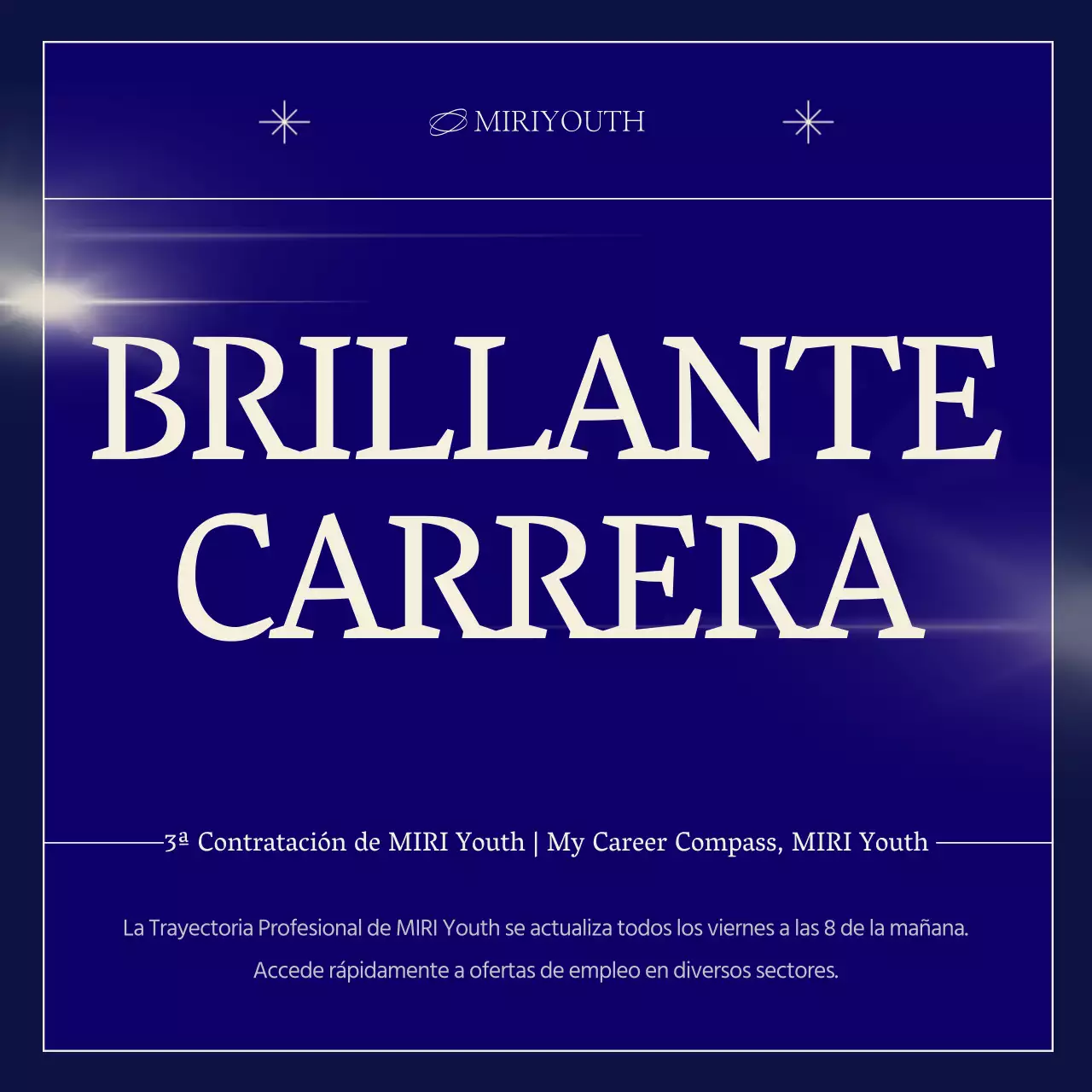 Un sencillo puesto de reclutamiento comunitario en azul marino y beige