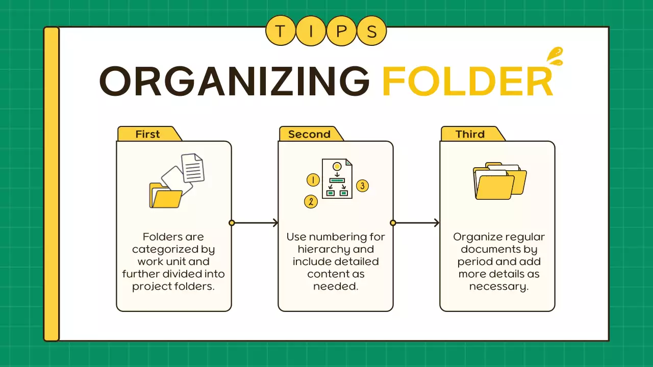 노랑과 초록색의 심플한 직장생활 업무 꿀팁 정보