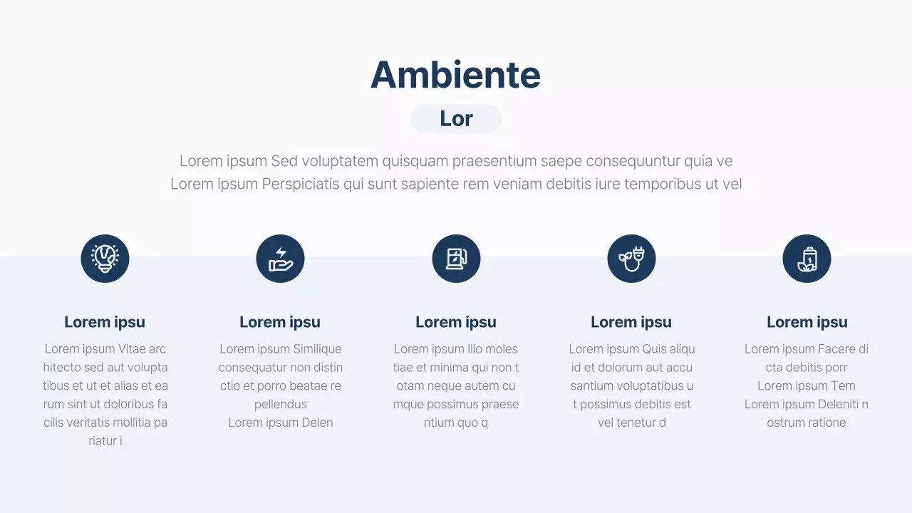 Un semplice rapporto ESG in blu navy e blu chiaro