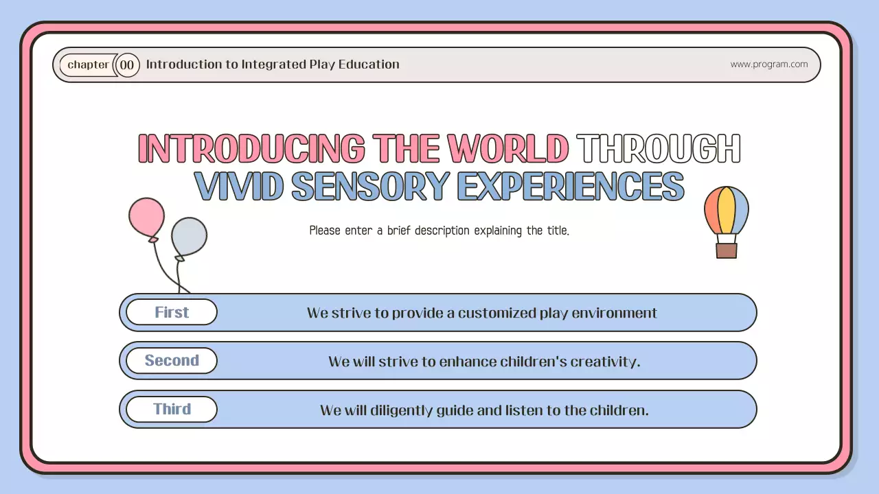 Pink Simple Play Program Guide Presentation