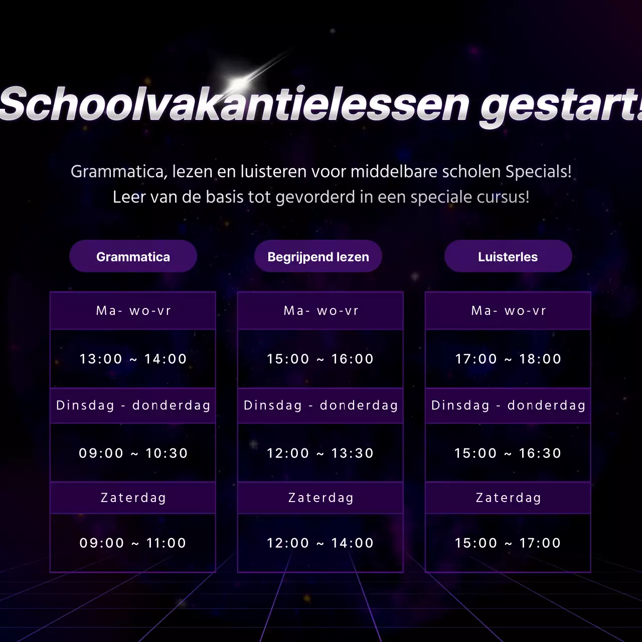 Promoot de back-to-school specials van Purple Cyber
