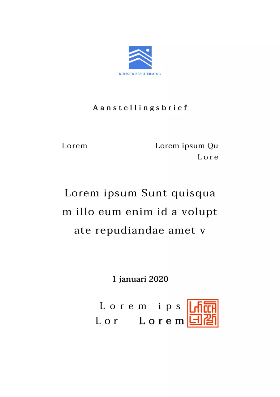 Afspraakbrief kleuren ontwerpen