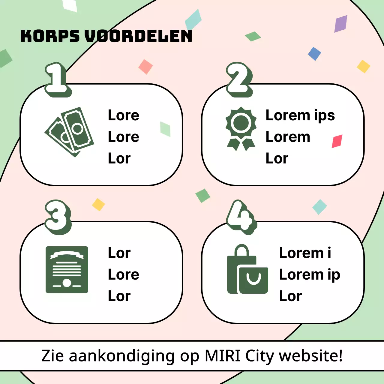 Promoot het jeugdfestival met een knal geel en roze.