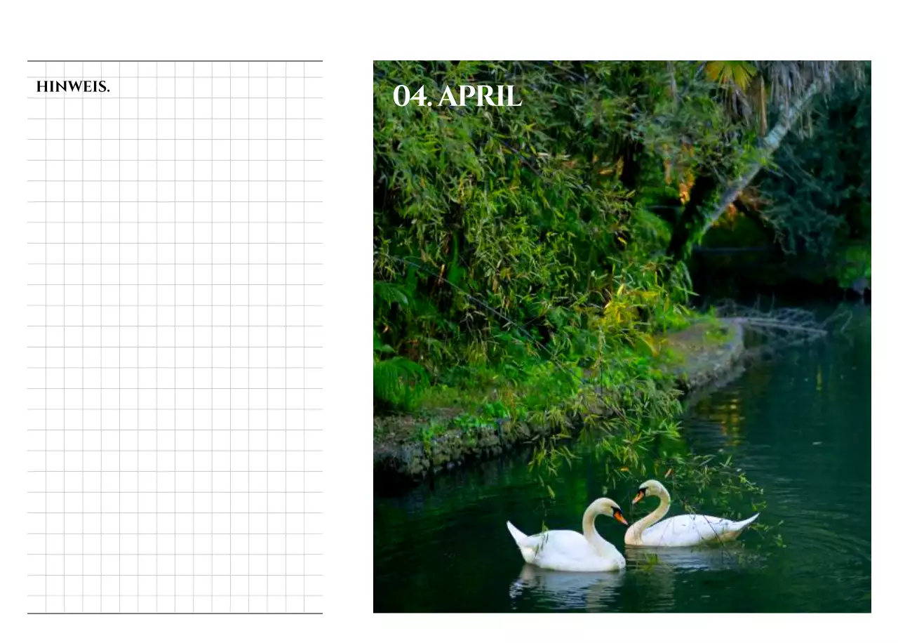 Ein Kalender im schlichten Stil mit einem emotionalen Reisefotografiekonzept