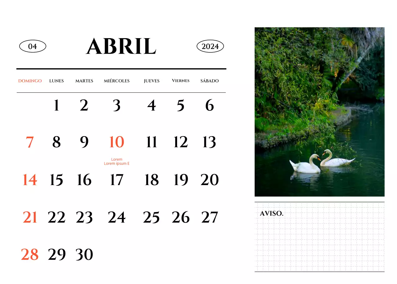 Un calendario de estilo sencillo con un emotivo concepto de fotografía de viajes