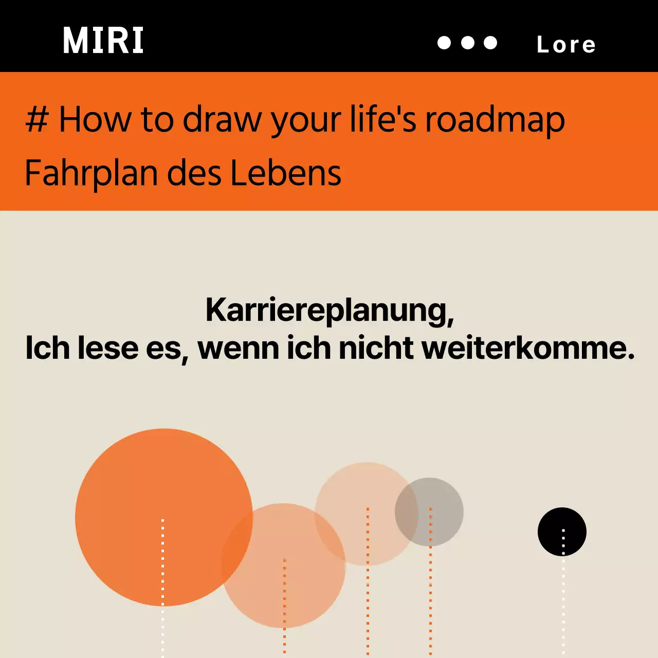 Einfacher Businessplan in Orange und Beige