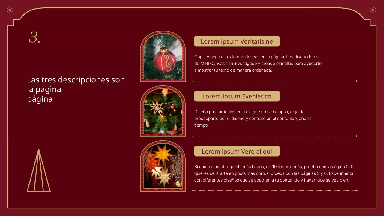 Un reportaje navideño clásico en rojo y beige