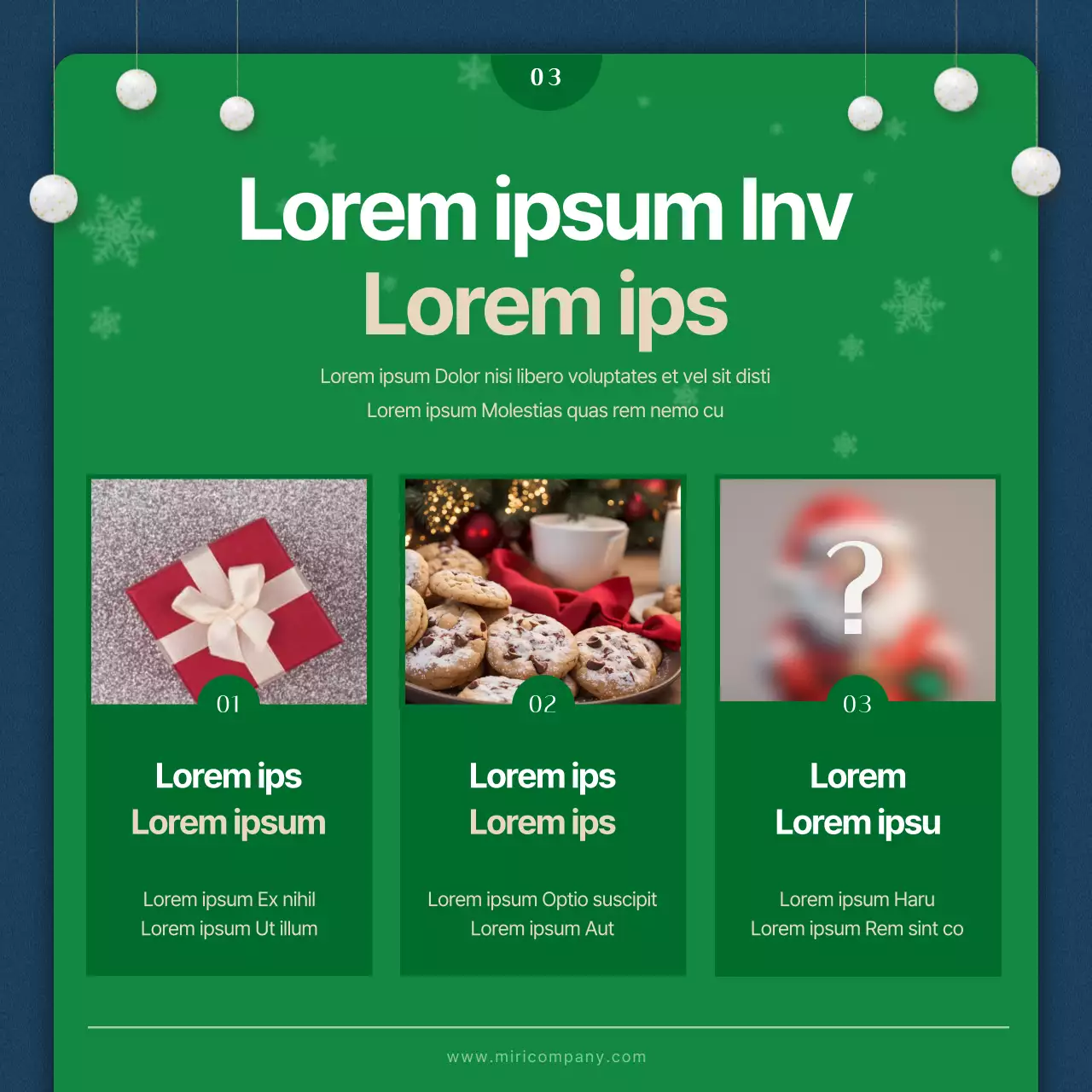 Introduzione alla newsletter interna natalizia rossa e verde