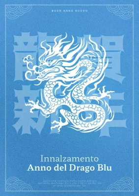 Promuovere il concetto tradizionale dell'Anno del Drago in azzurro