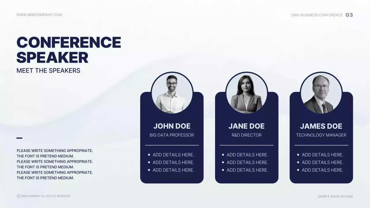 블루 모던 비즈니스 이벤트 프레젠테이션