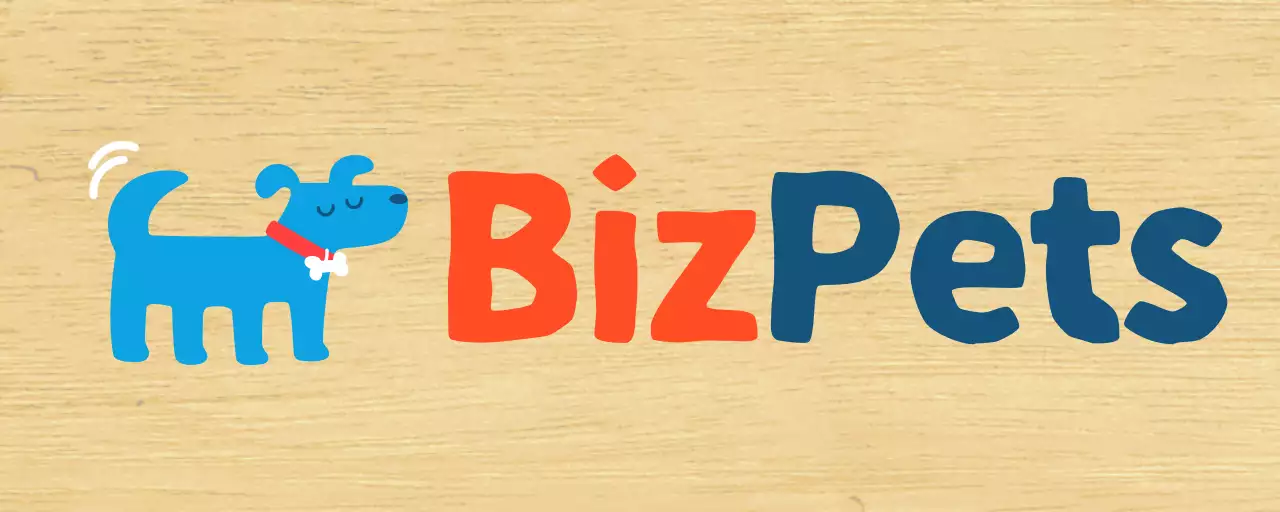 심플한 파랑색 귀여운 강아지 카페 홍보