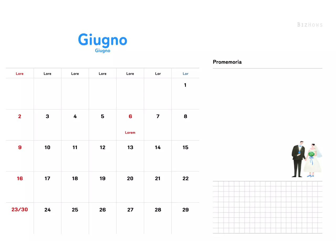 Un calendario di Capodanno caldo e illustrato