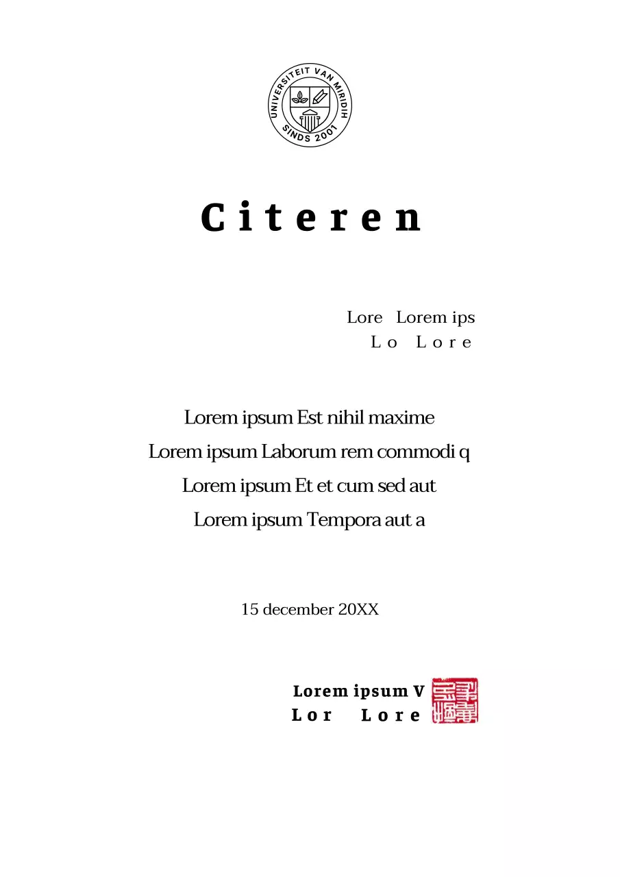 Strak en stijlvol citaat met schoolsymbolen