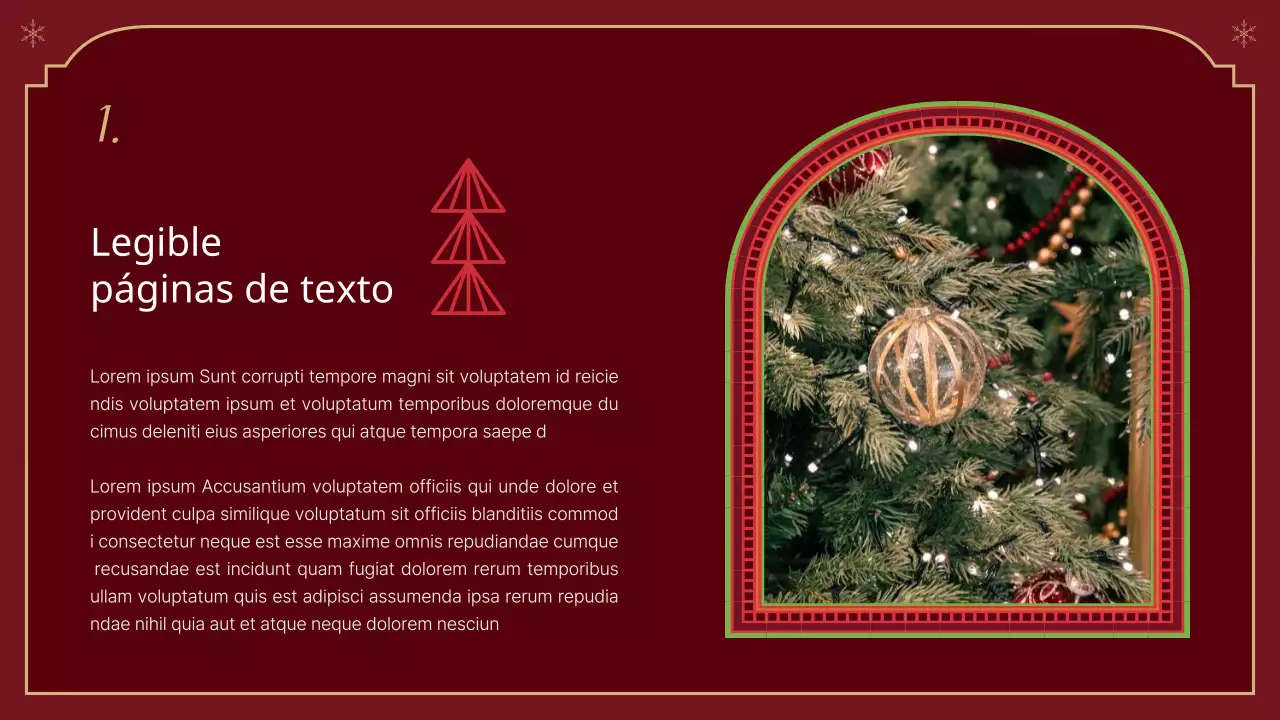 Un reportaje navideño clásico en rojo y beige