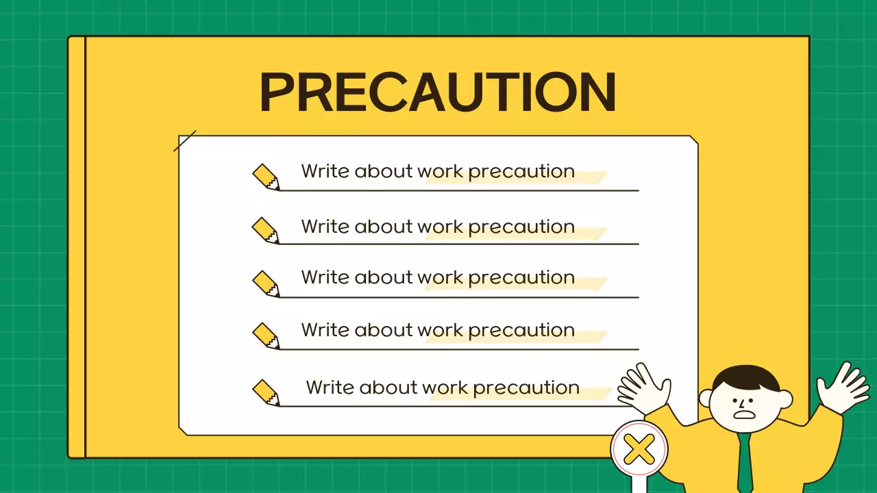 노랑과 초록색의 심플한 직장생활 업무 꿀팁 정보