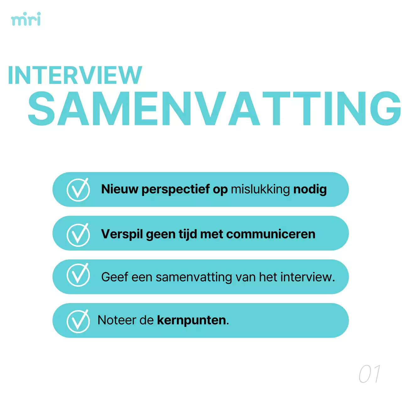 Promoot eenvoudige persoonlijkheidsinterviews en gesprekken in wit en lichtblauw