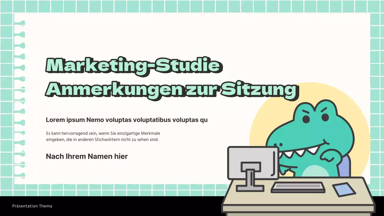 Mint und weiß trending marketing research note report