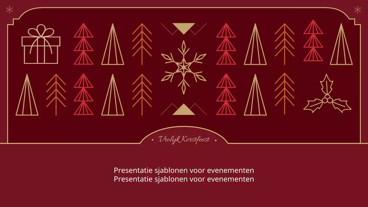 Een klassieke kerstreportage in rood en beige