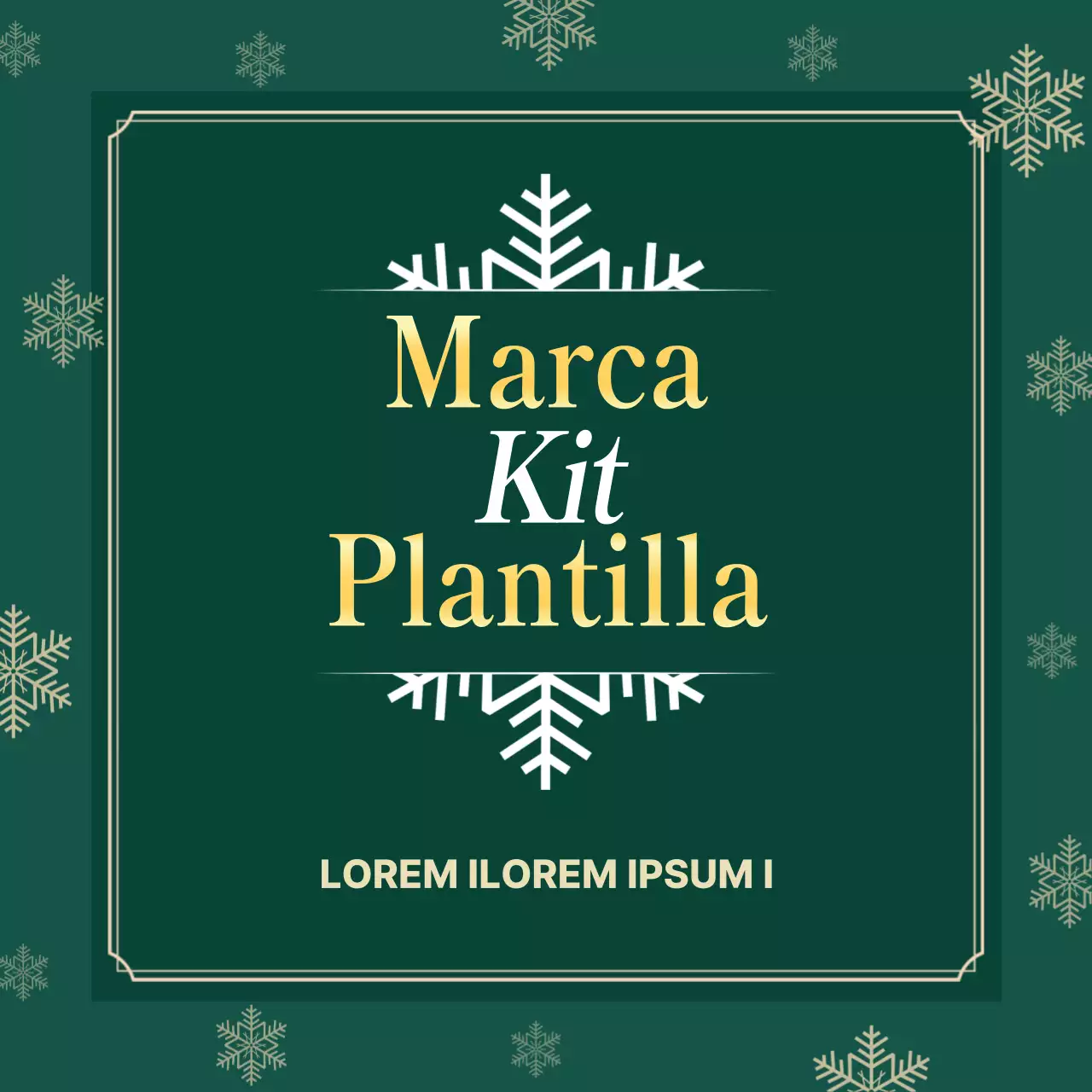 Promover un sencillo kit de marca en rojo y verde