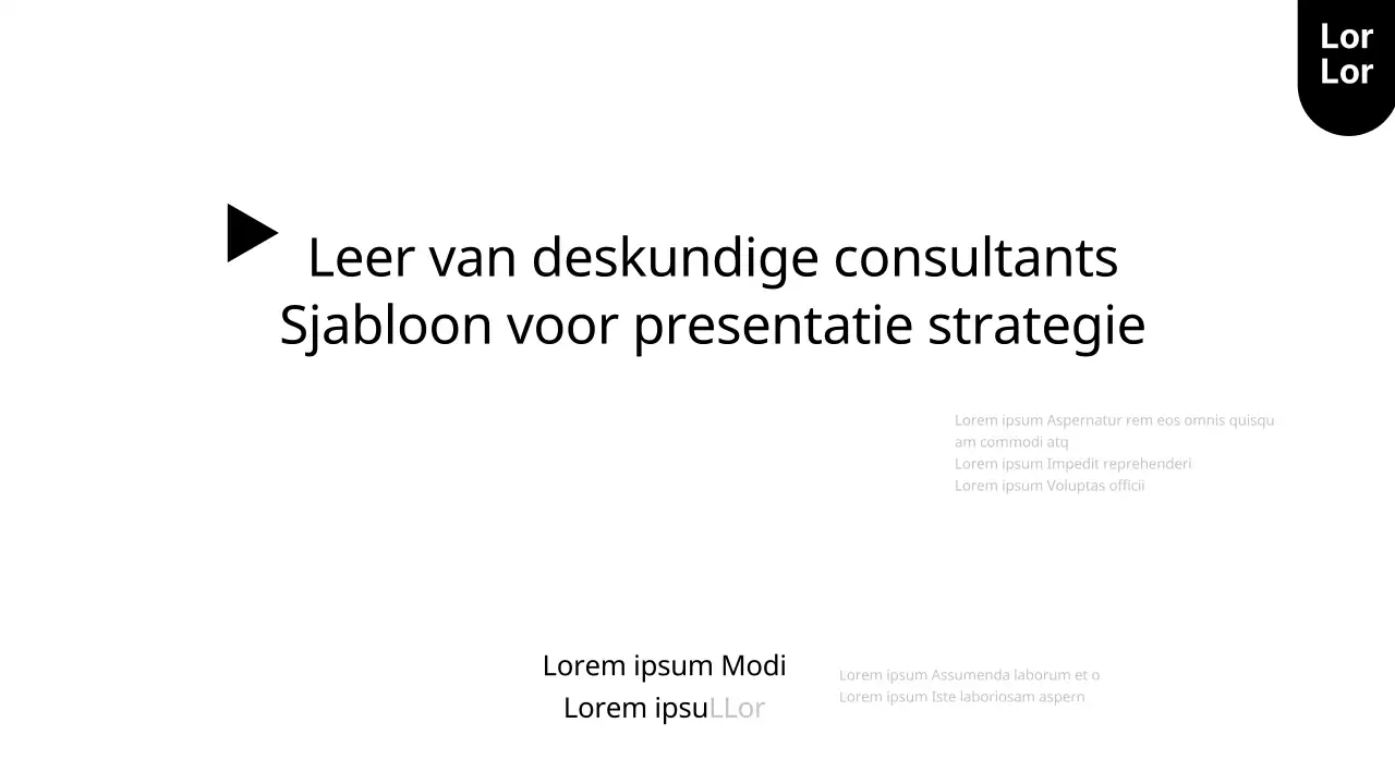 Een wit, eenvoudig strategie-adviesrapport