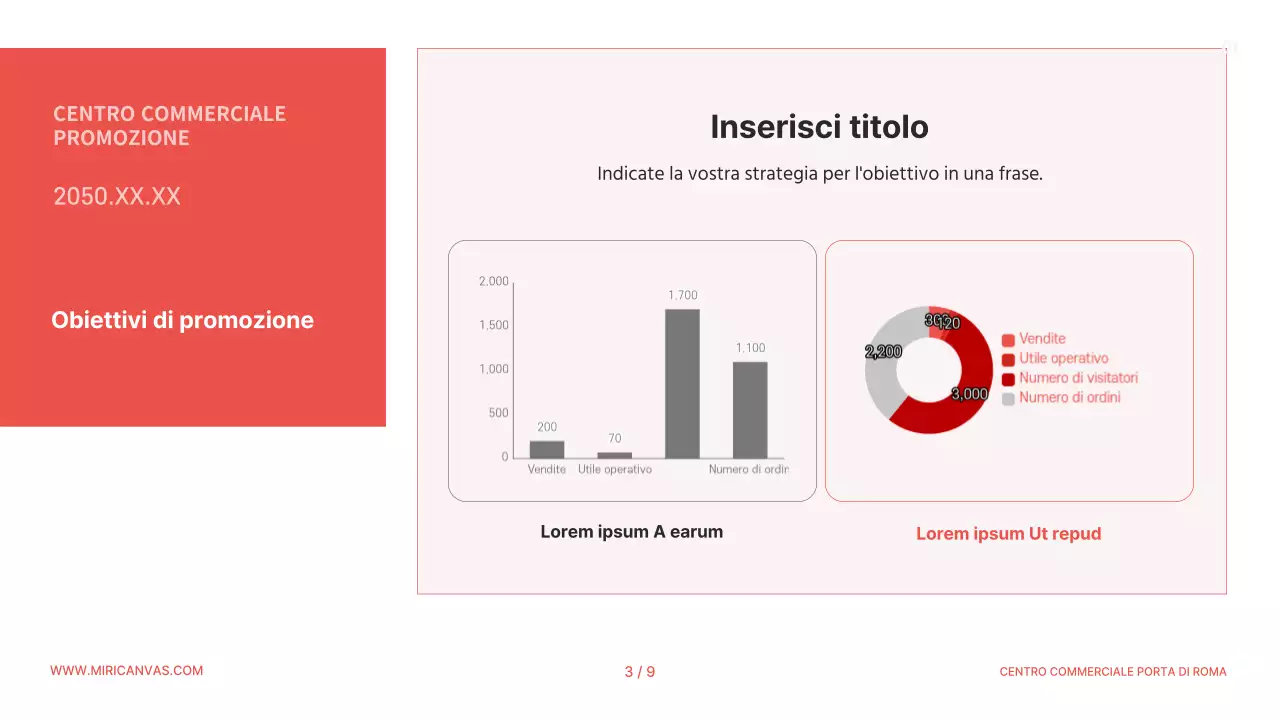 Un semplice brief promozionale arancione e nero