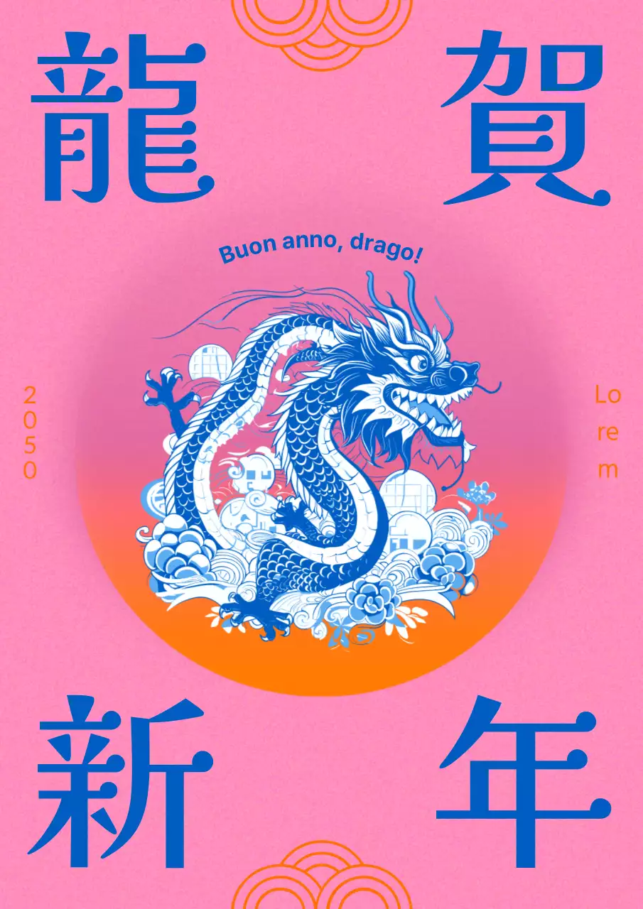 Auguri di Capodanno kitsch in rosa