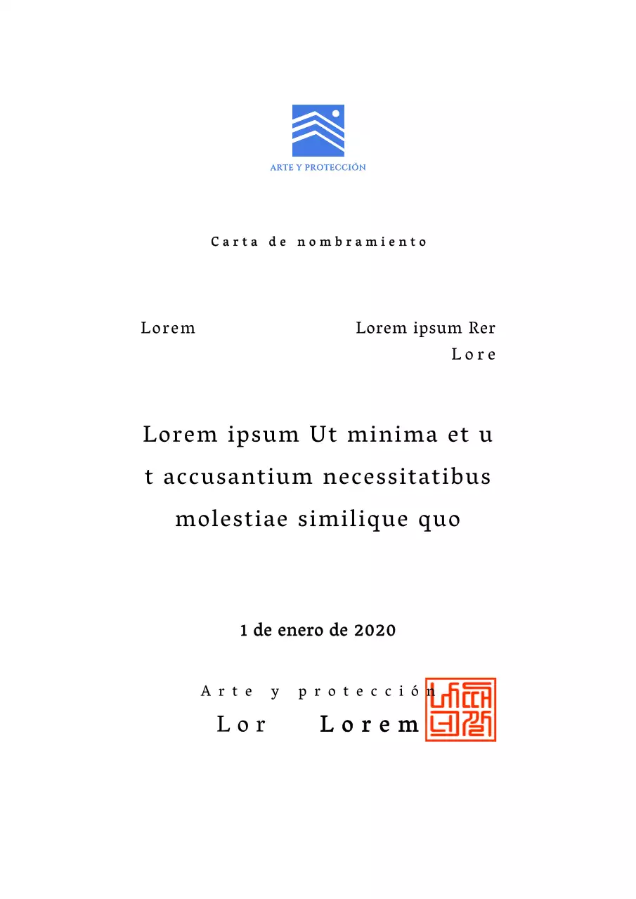 Diseño de los colores de las cartas de citas