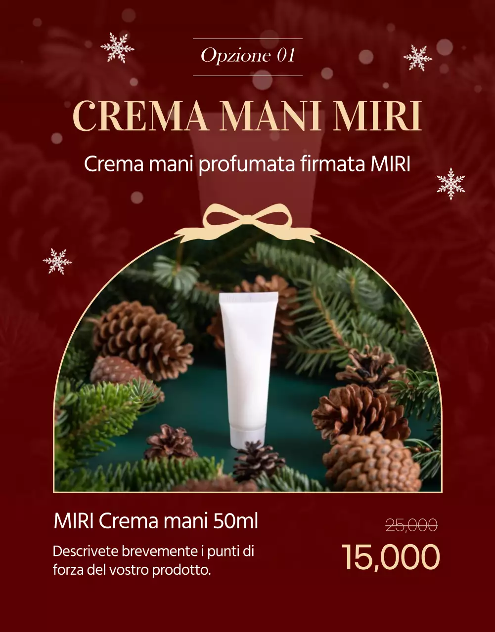 Promuovere una vendita natalizia di lusso in rosso e giallo