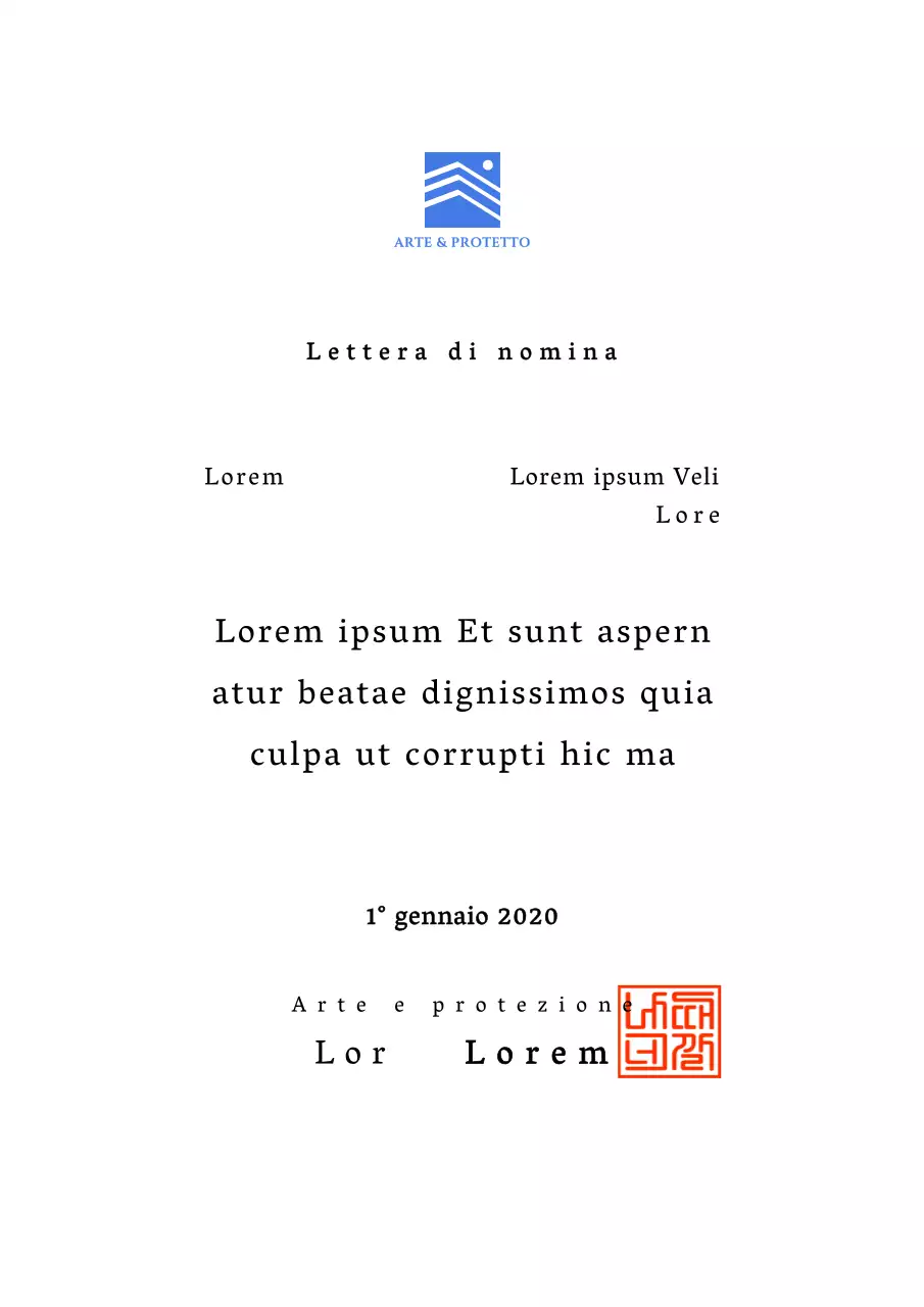 Progettazione dei colori delle lettere d'appuntamento