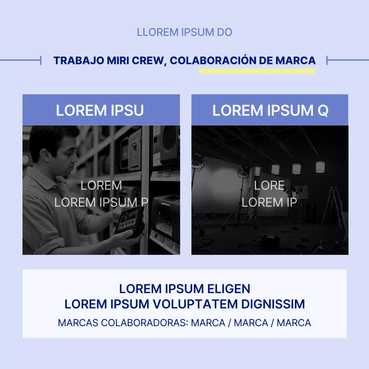 Trabajos sencillos en azul