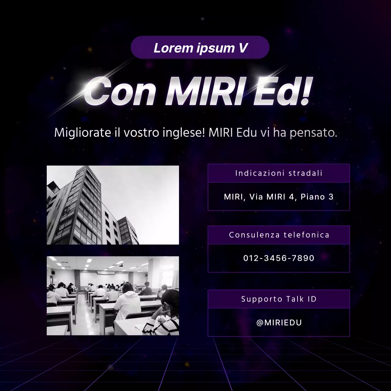 Promuovere le offerte speciali di purple cyber per il back-to-school