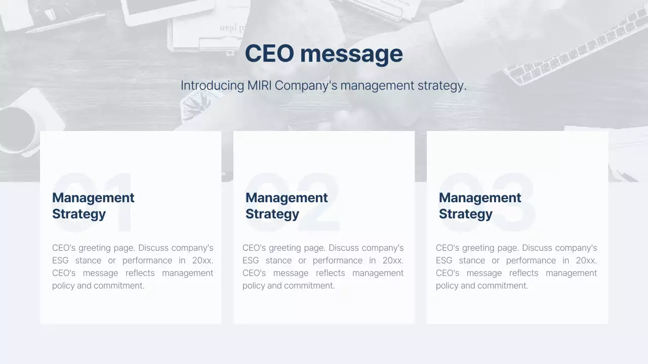 Blue Professional Esg Report Document Presentation