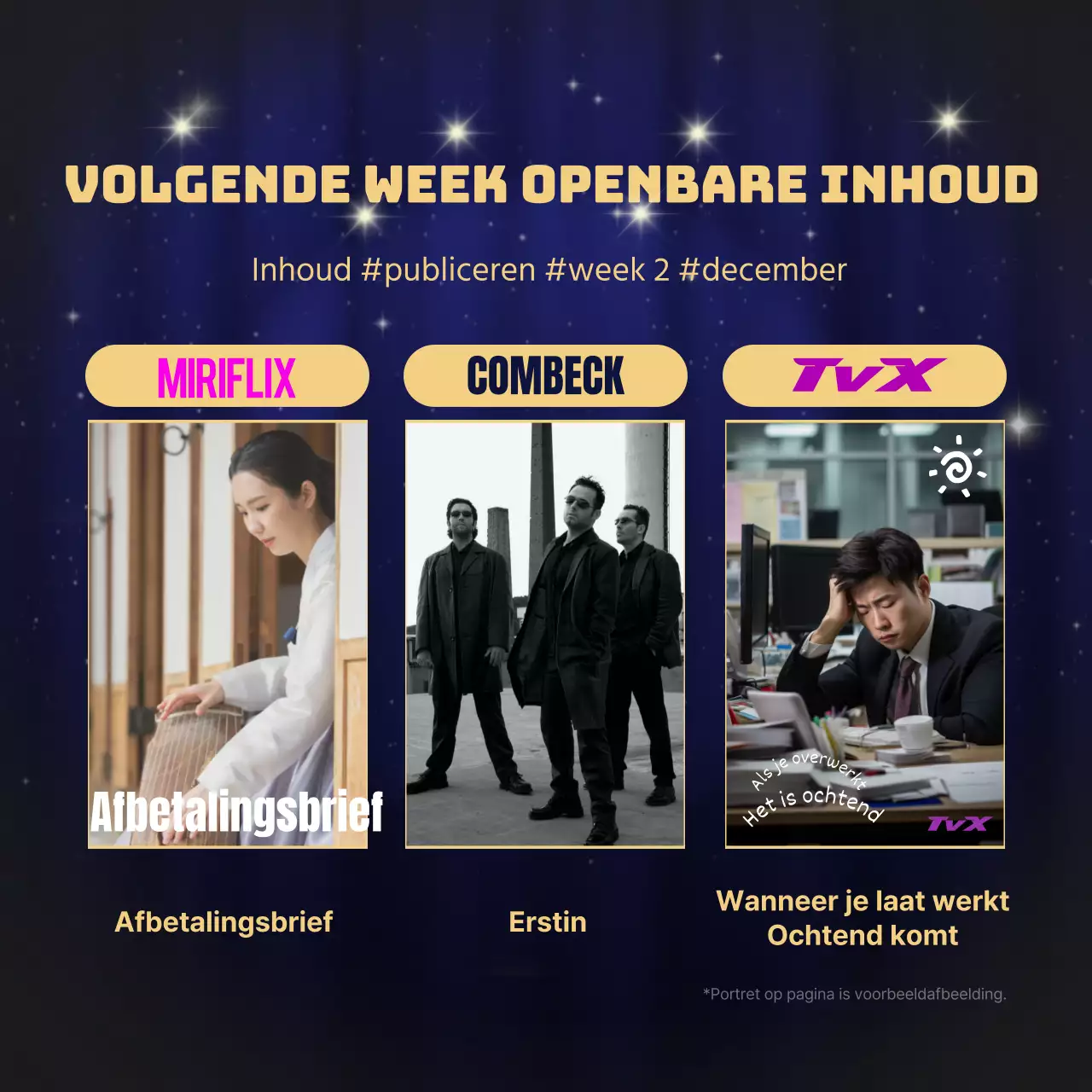 Luxe inhoud in goud en marineblauw Eindejaarsinformatie