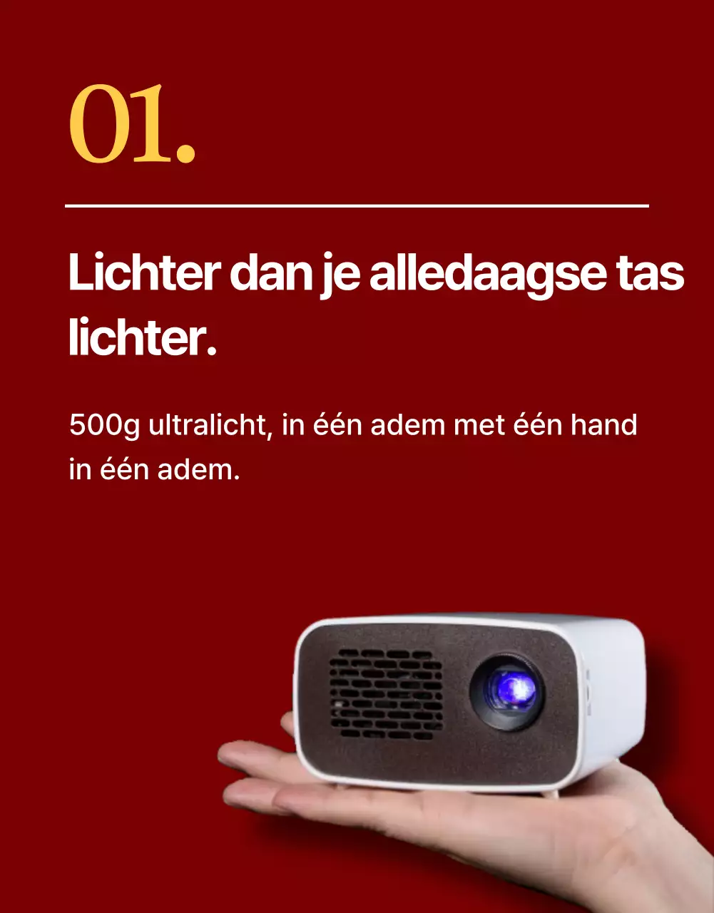 Rode, eenvoudige productbeschrijving voor elektronica