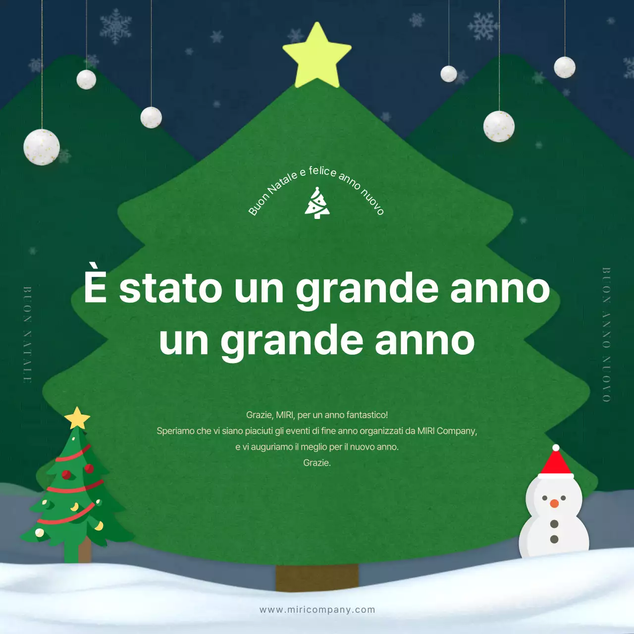 Introduzione alla newsletter interna natalizia rossa e verde