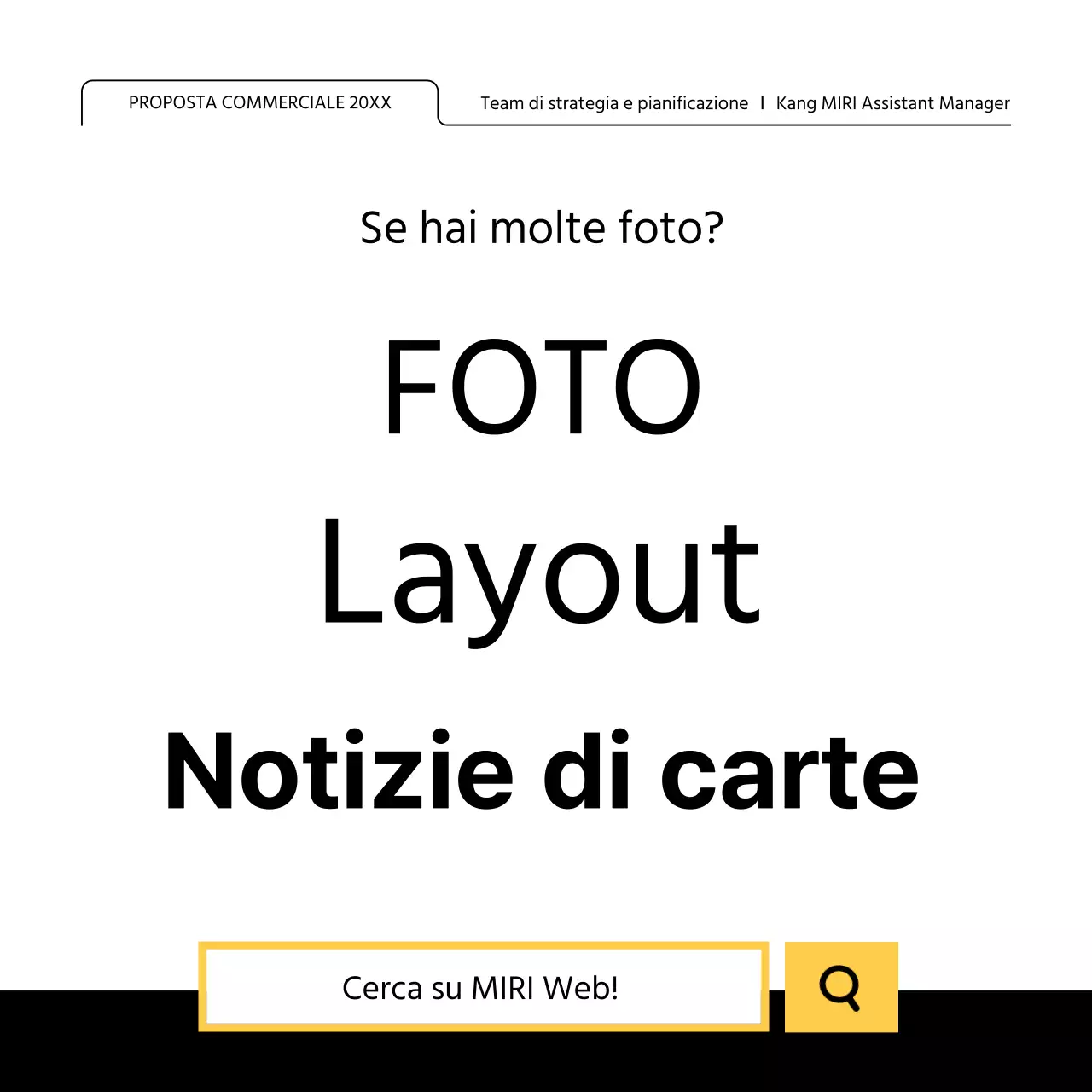 Promuovete un layout con molte cornici semplici in bianco e nero.