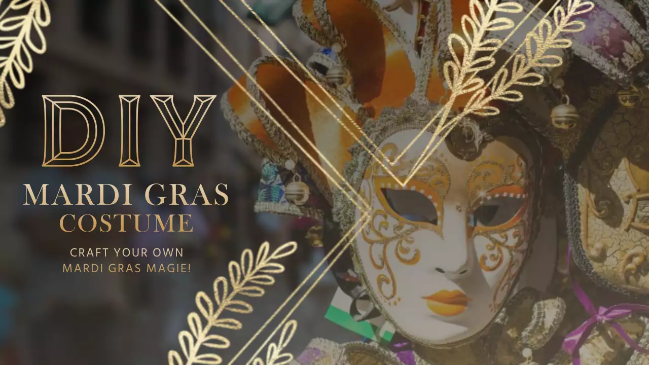 Gold Classic Mardi Gras Kostüm DIY Anleitung