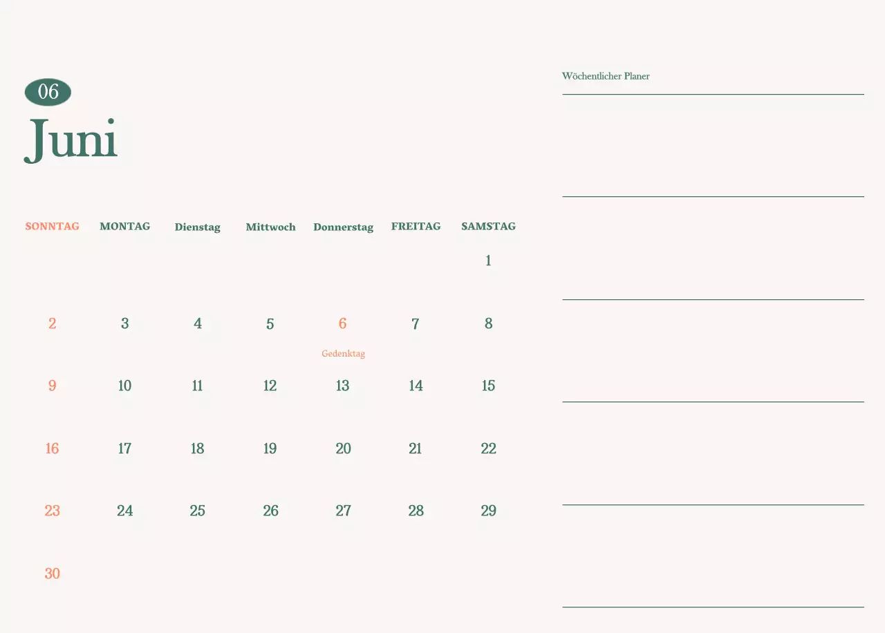 Cafe-Kalender mit Empfehlungen für das Getränk des Monats