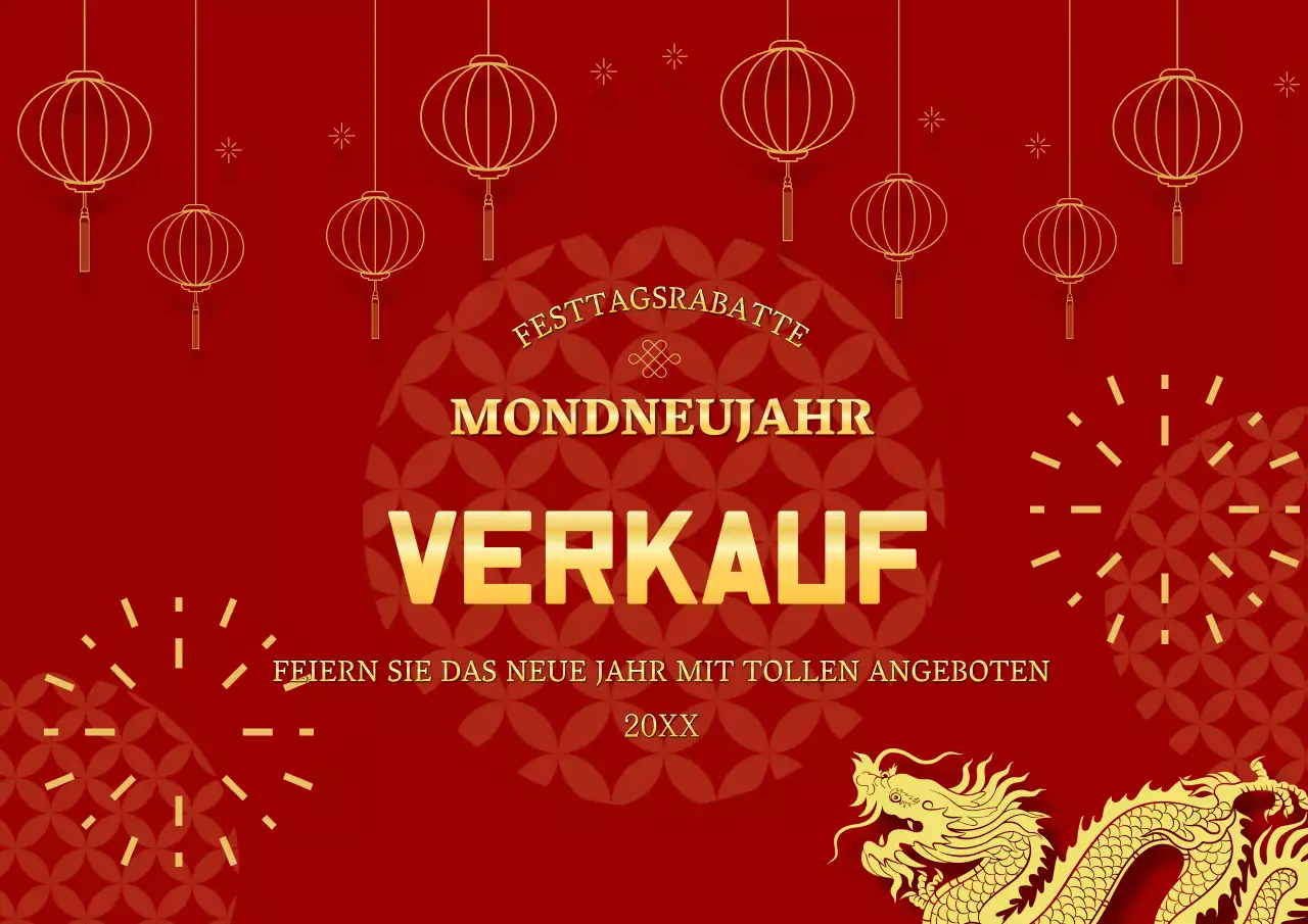 Rotes und goldenes traditionelles Mondneujahrsangebot
