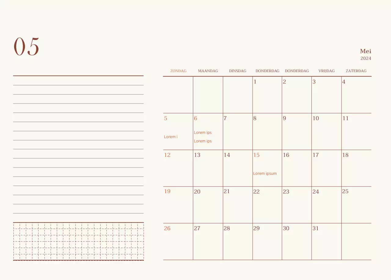 Emotionele fotolay-out voor café in beige en bruin