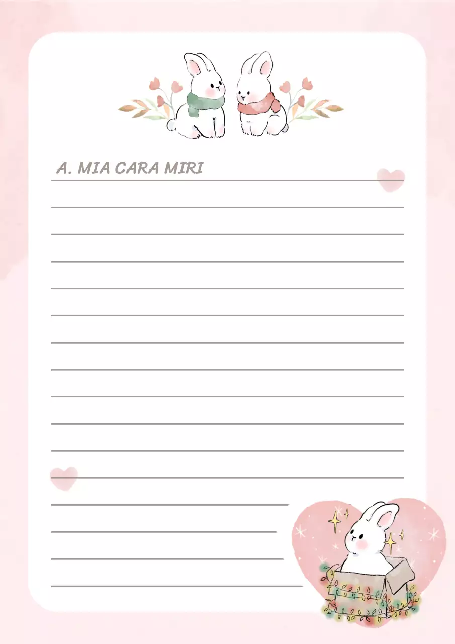 Simpatici biglietti d'auguri di cartoleria in rosa