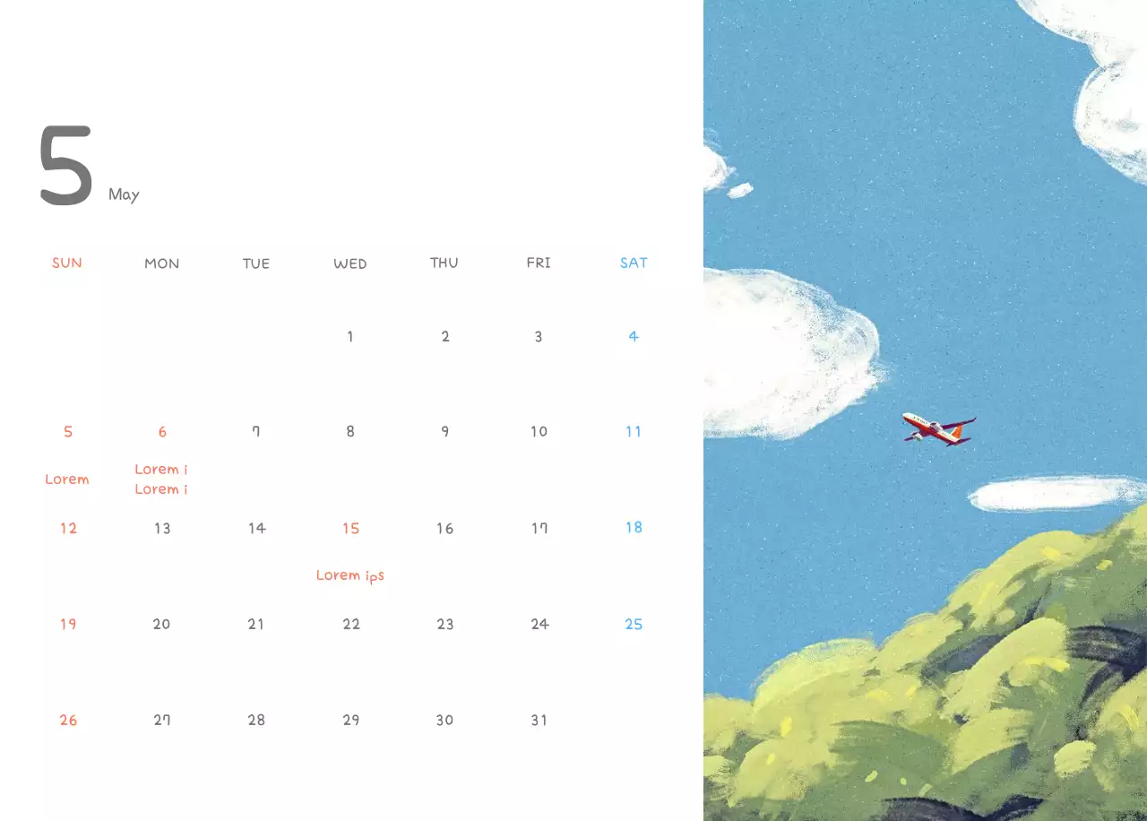 Cute calendars with cozy illustrations
