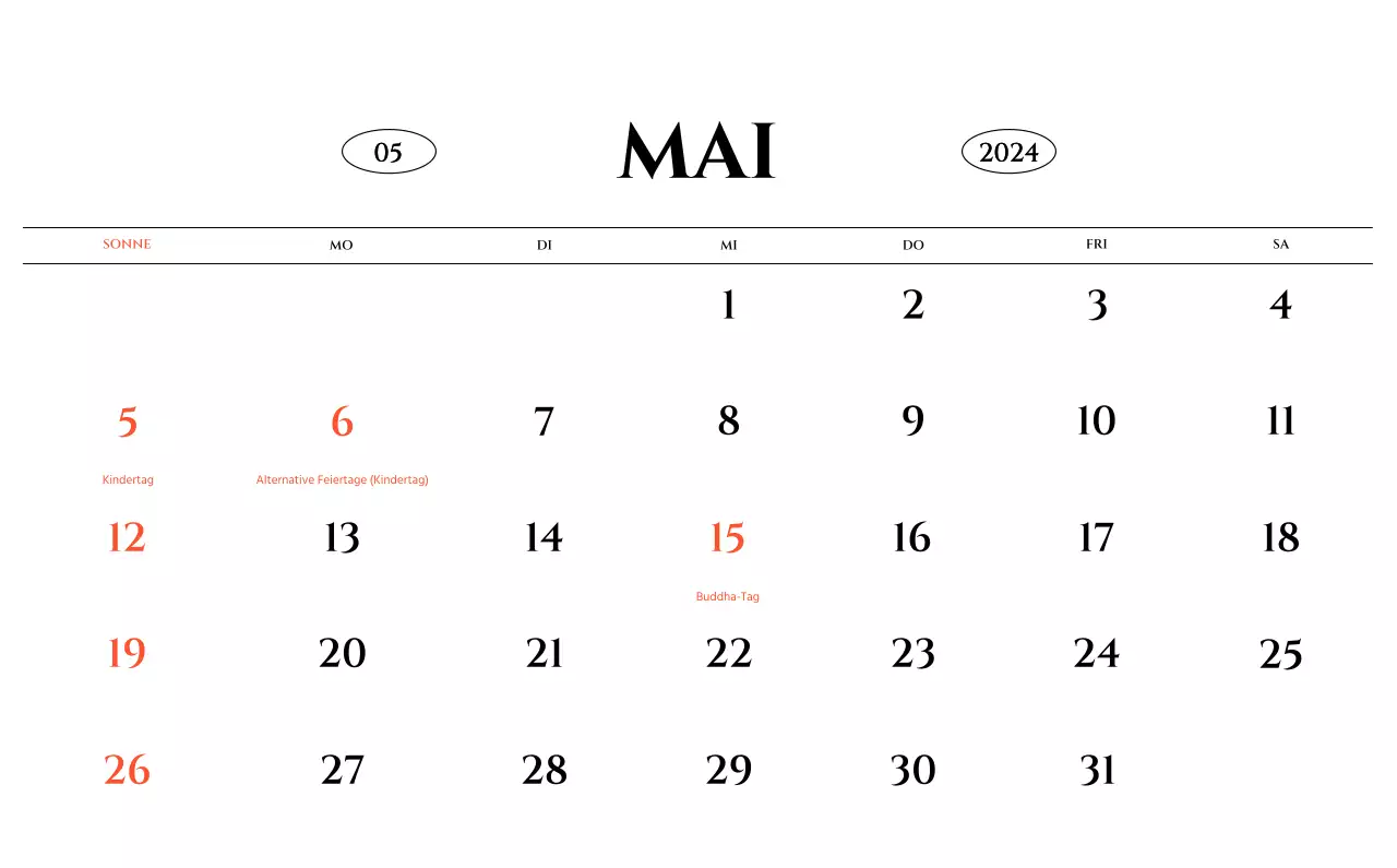 Einfacher Stil Wandkalender mit schwarz-weiß emotionalen Reisefotografie Konzept