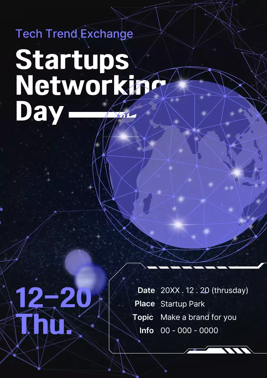 Blue Modern Networking Event Poster