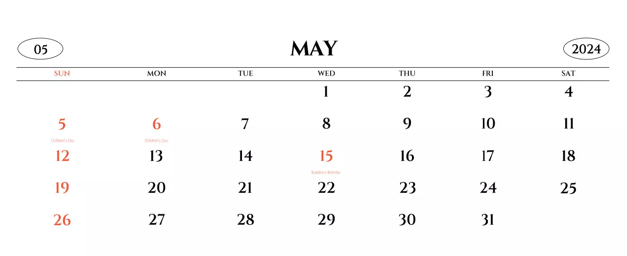 Simple style wall calendar with black and white emotional travel photography concept