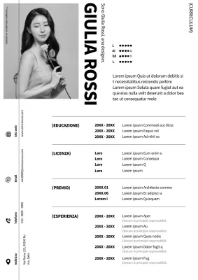 Lettera di presentazione del CV di un designer moderno in bianco