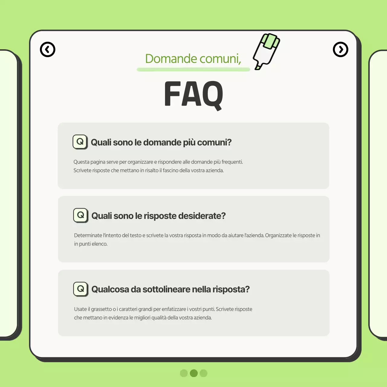 Semplice promozione aziendale in chartreuse e arancione